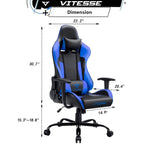 Chaise de jeu BOSSIN avec dossier haut et support lombaire pour ordinateur de bureau