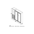 Lit escamotable et organisateur de placard (84 po de large) polyvalents de Bestar