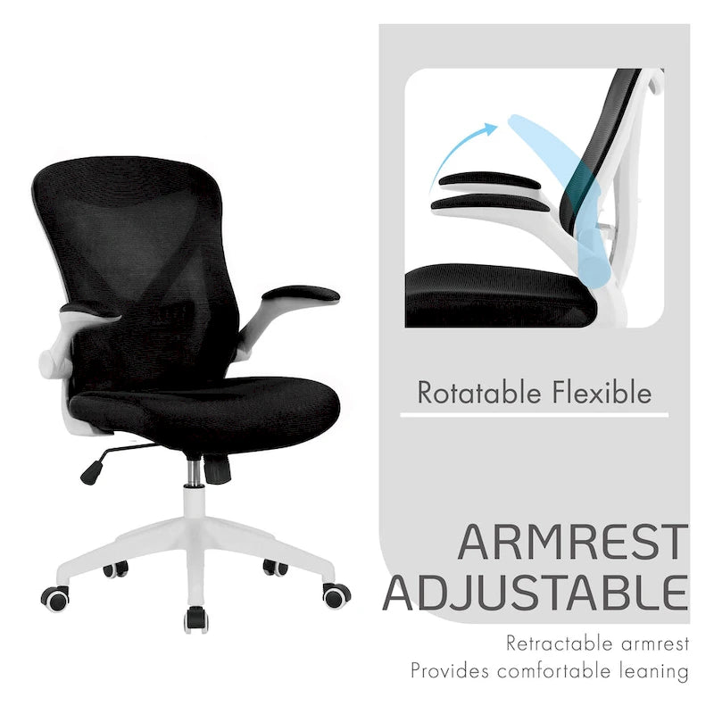 Chaise de bureau ergonomique en maille Porthos Home Cole avec base en nylon et mécanisme d'inclinaison