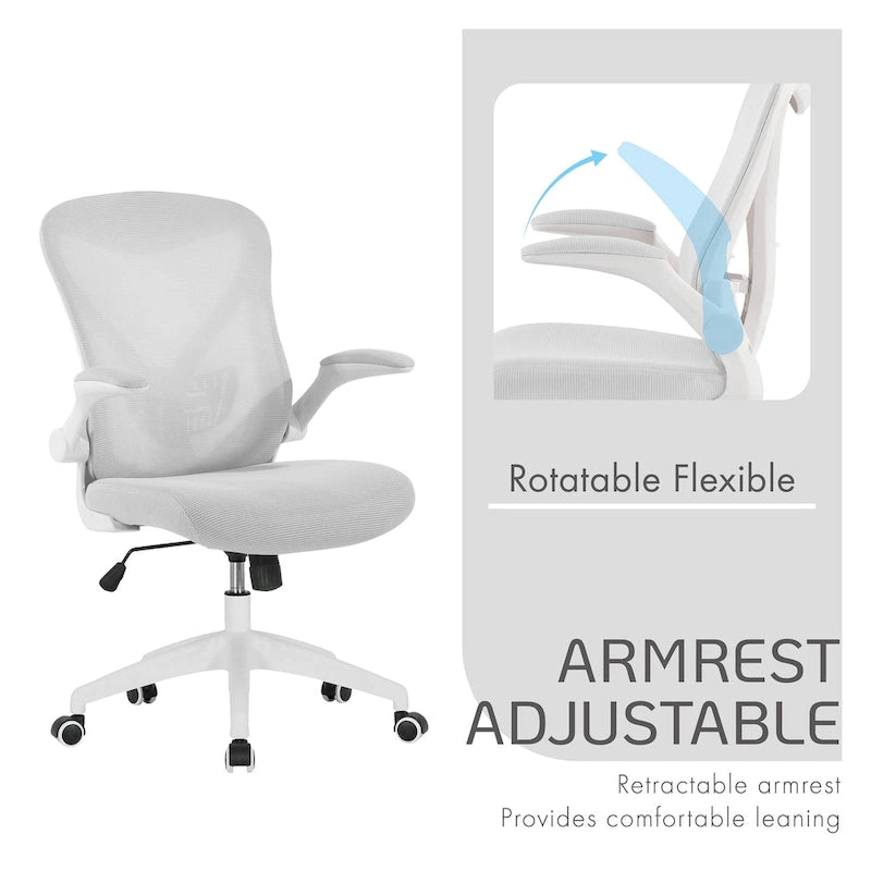 Chaise de bureau ergonomique en maille Porthos Home Cole avec base en nylon et mécanisme d'inclinaison