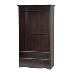 Palace Imports Armoire Intelligente 100% Bois Massif avec 2 Tiroirs, Poignées Métalliques ou en Bois