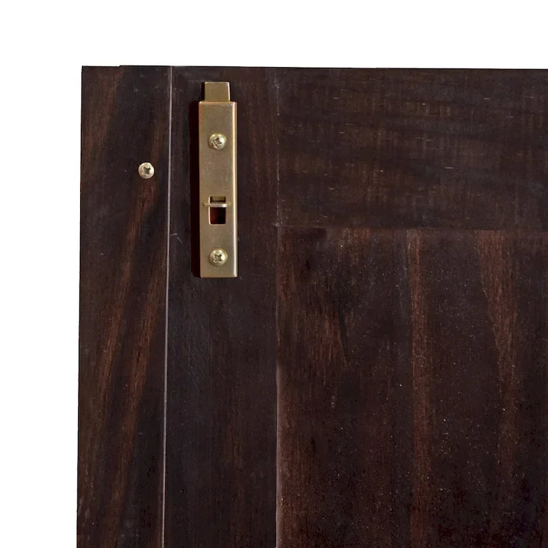 Palace Imports Armoire Intelligente 100% Bois Massif avec 2 Tiroirs, Poignées Métalliques ou en Bois