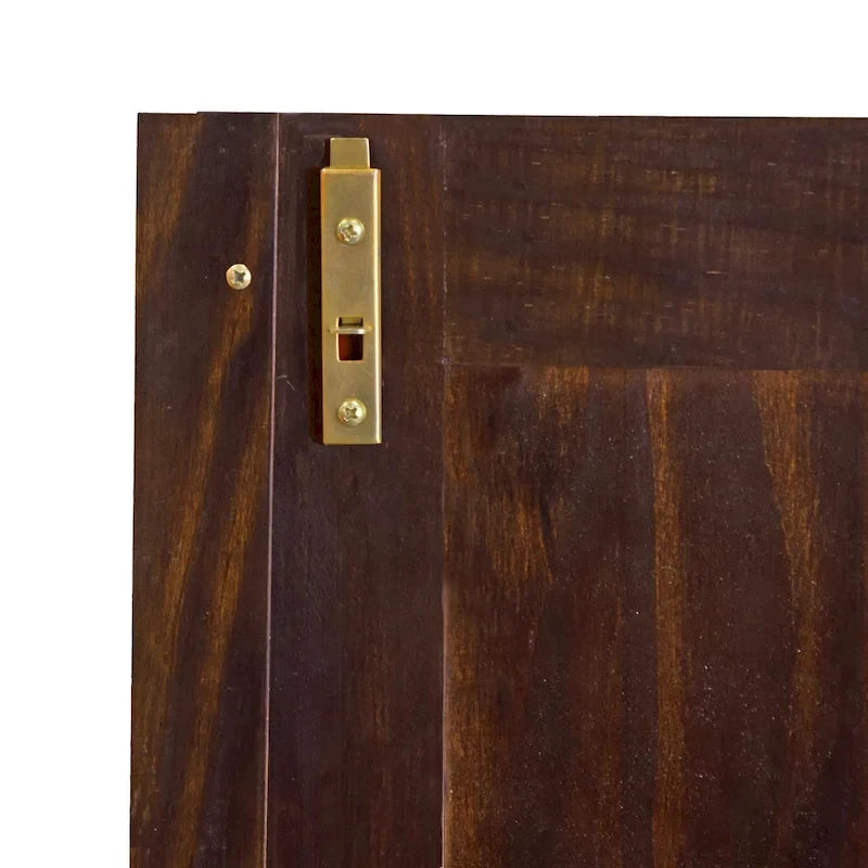 Palace Imports Armoire Intelligente 100% Bois Massif avec 2 Tiroirs, Poignées Métalliques ou en Bois