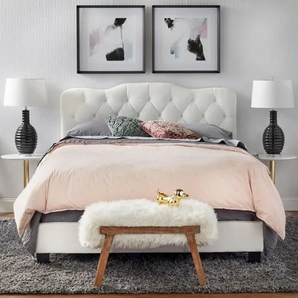 Tête de lit capitonnée traditionnelle Queen Tessa de Simple Living