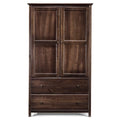 Grain Wood Furniture Shaker Armoire 2 portes en bois massif - 41x72x22