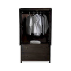 Grain Wood Furniture Shaker Armoire 2 portes en bois massif - 41x72x22