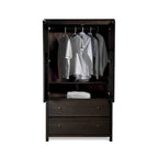 Grain Wood Furniture Shaker Armoire 2 portes en bois massif - 41x72x22