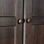 Grain Wood Furniture Shaker Armoire 2 portes en bois massif - 41x72x22