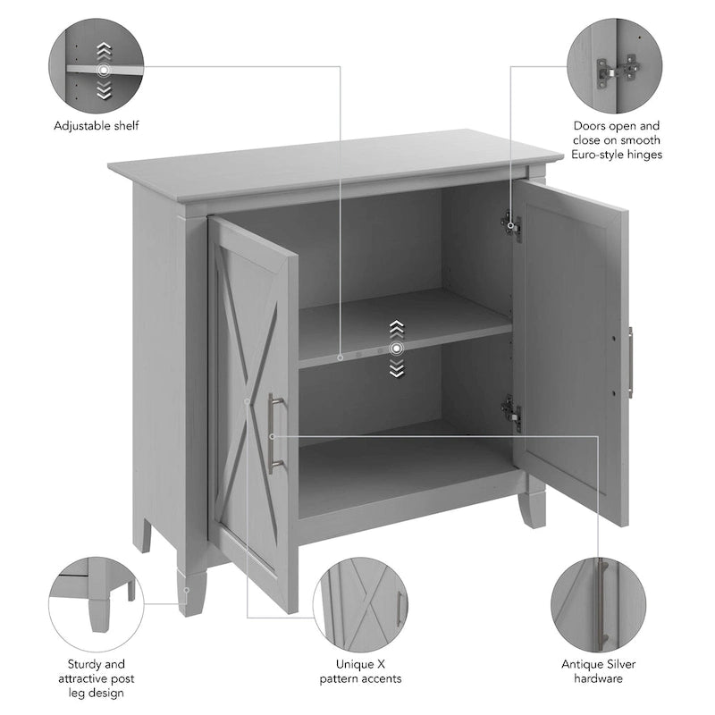 Petit meuble de rangement Key West avec portes par Bush Furniture