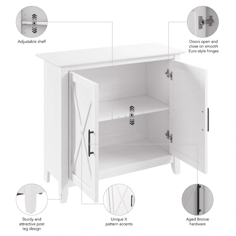 Petit meuble de rangement Key West avec portes par Bush Furniture