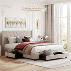 Lit de rangement Queen avec 3 tiroirs