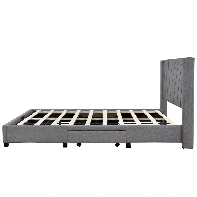 Lit de rangement Queen avec 3 tiroirs
