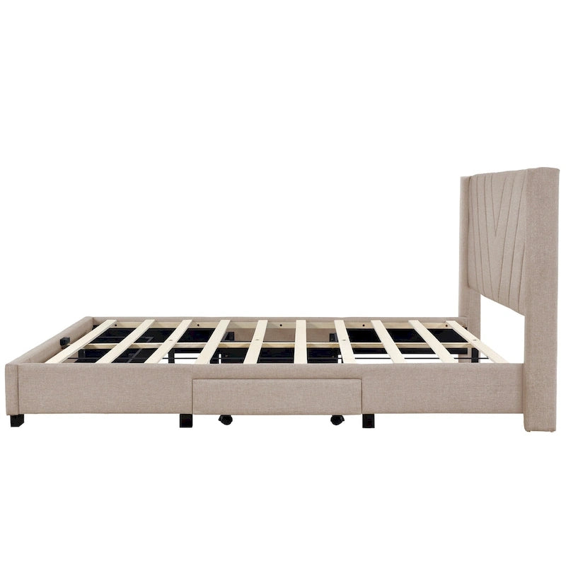Lit de rangement Queen avec 3 tiroirs
