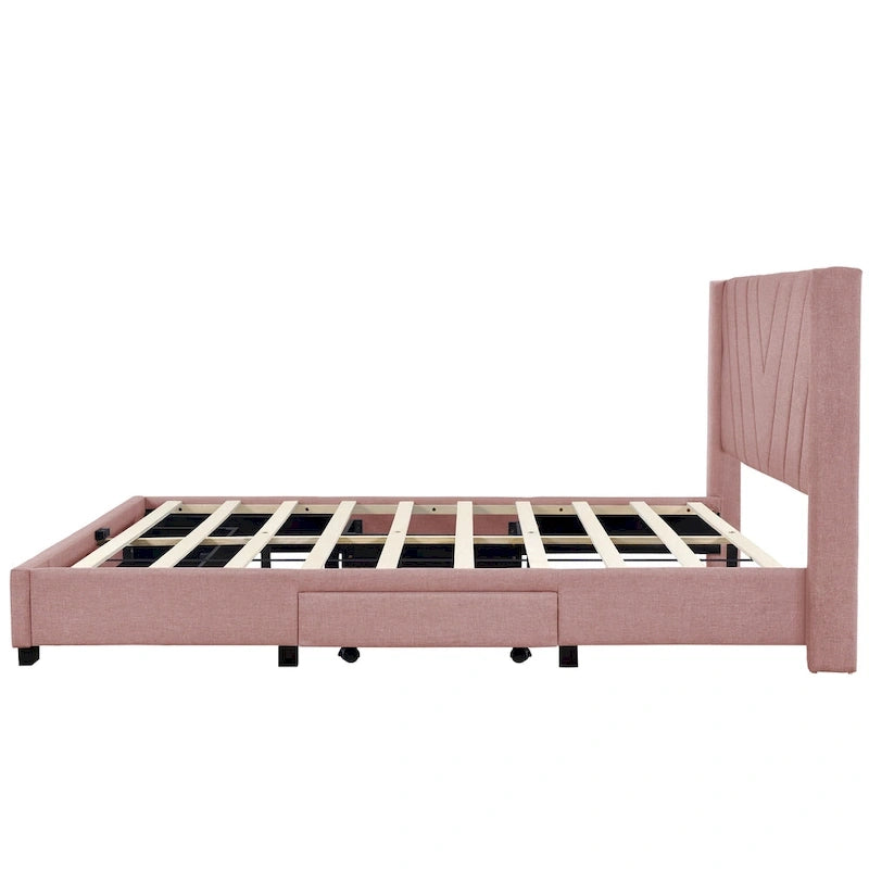 Lit de rangement Queen avec 3 tiroirs