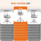 Chaise de bureau haute - Chaise de bureau réglable pour bureaux debout