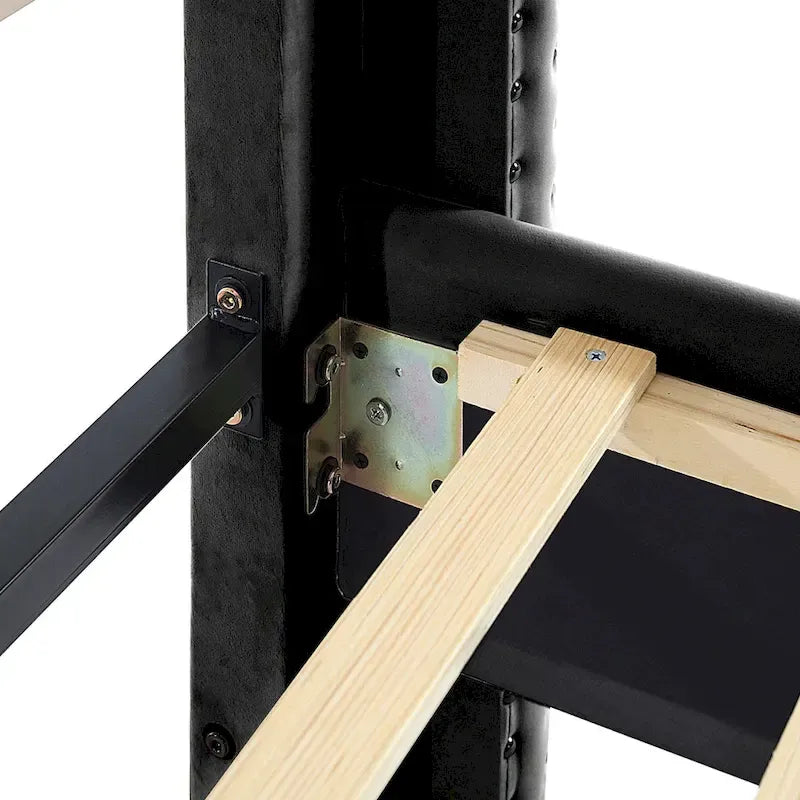 Lit plateforme tapissé en velours California King