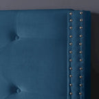 Lit plateforme tapissé en velours California King