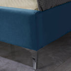 Lit plateforme tapissé en velours California King