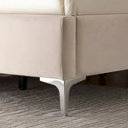 Lit plateforme tapissé en velours California King