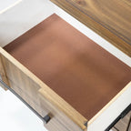 Table de chevet Tass en bois massif de transition à 2 tiroirs par Furniture of America