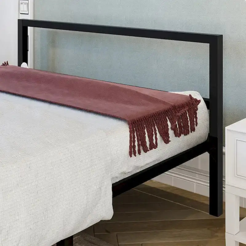 Cadre de lit plateforme moderne en métal King size