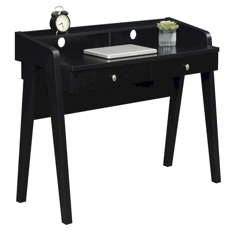Bureau Newport Deluxe 2 tiroirs avec étagère Convenience Concepts