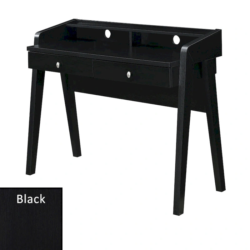 Bureau Newport Deluxe 2 tiroirs avec étagère Convenience Concepts