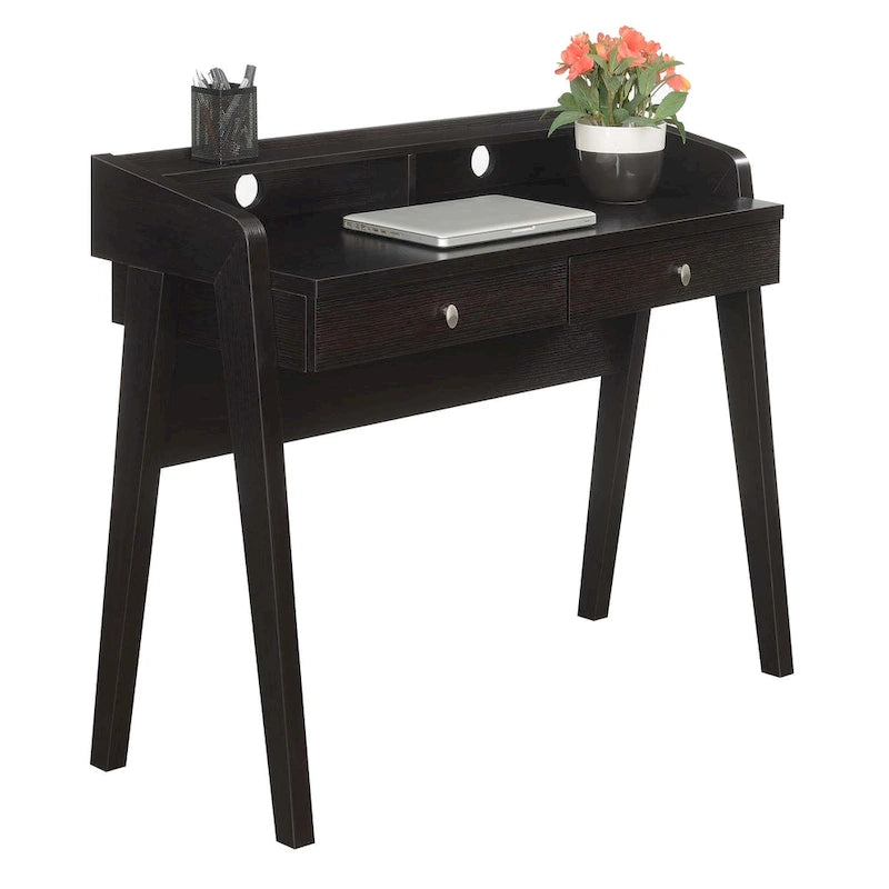 Bureau Newport Deluxe 2 tiroirs avec étagère Convenience Concepts