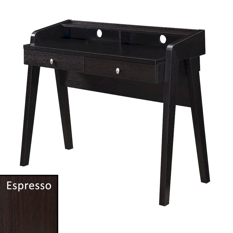 Bureau Newport Deluxe 2 tiroirs avec étagère Convenience Concepts