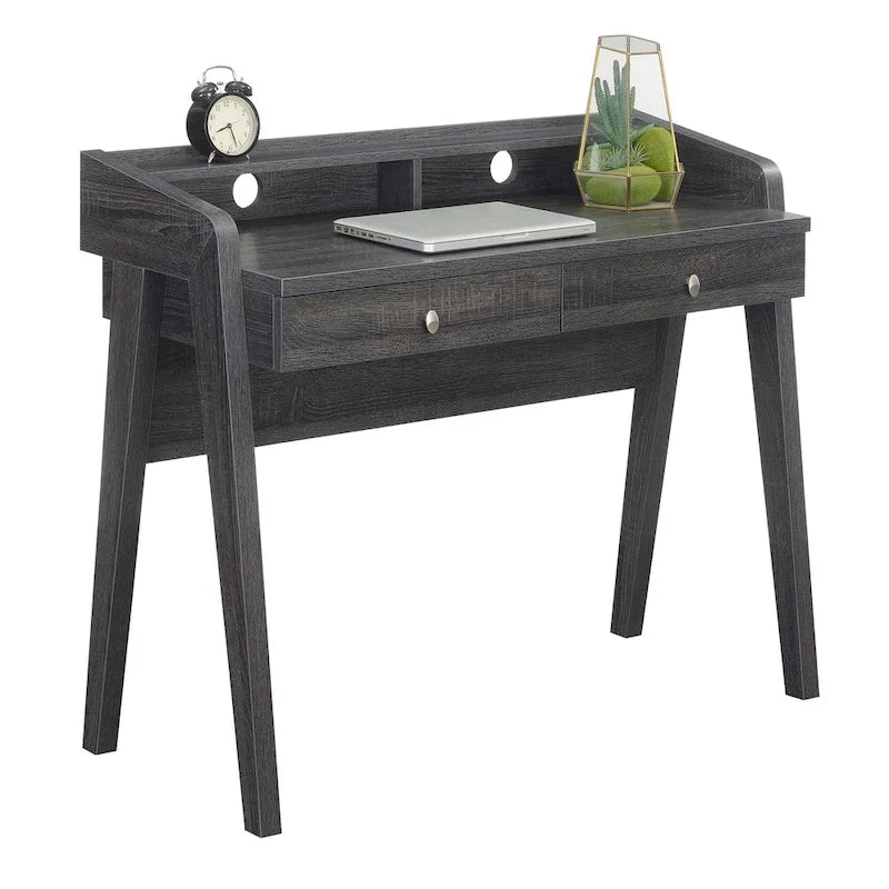 Bureau Newport Deluxe 2 tiroirs avec étagère Convenience Concepts