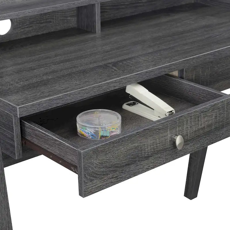 Bureau Newport Deluxe 2 tiroirs avec étagère Convenience Concepts