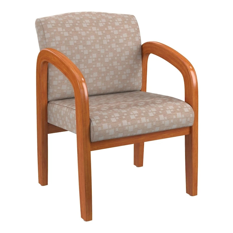 Chaise de Visiteur en Bois Chêne Clair Work Smart