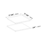 Palace Imports – Étagères 100 % bois massif pour armoires Metro, Cosmo, lot de 2