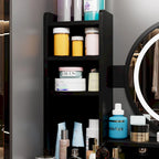 Coiffeuse de maquillage à 5 tiroirs avec miroir lumineux (ROSE/NOIR) - 52H