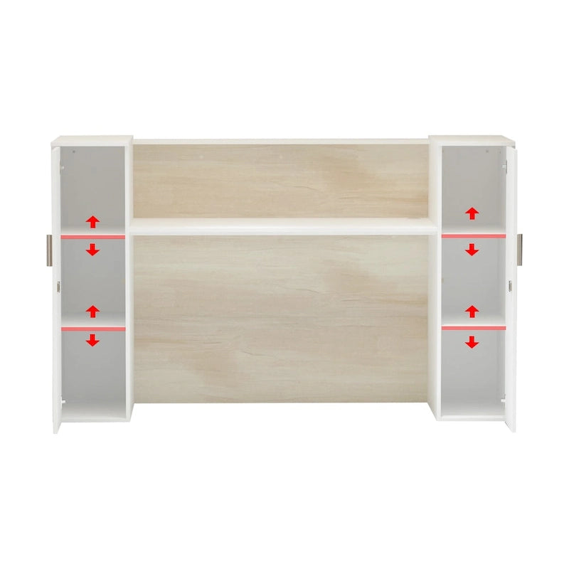 Comptoir de Réception Grande Table d'Accueil avec Étagère Réglable de Timechee