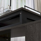 Bureaux d'angle de direction en L à 3 tiroirs avec armoire de rangement