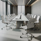 CAROCC Chaise de bureau d'ordinateur côtelée pivotante avec fonction d'inclinaison et de levage, fauteuil de bureau ergonomique en cuir de qualité supérieure