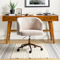 Fauteuil de bureau pivotant ergonomique Astore Modern en velours côtelé avec hauteur réglable par HULALA HOME