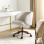 Astore Modern Corduroy Ergonomic Barrel Swivel Office Chair with Height-Adjustable by HULALA HOME