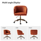 Fauteuil de bureau pivotant ergonomique Astore Modern en velours côtelé avec hauteur réglable par HULALA HOME