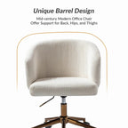 Fauteuil de bureau pivotant ergonomique Astore Modern en velours côtelé avec hauteur réglable par HULALA HOME