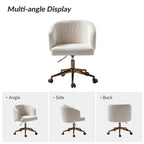 Fauteuil de bureau pivotant ergonomique Astore Modern en velours côtelé avec hauteur réglable par HULALA HOME