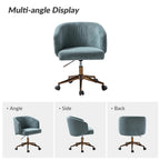 Fauteuil de bureau pivotant ergonomique Astore Modern en velours côtelé avec hauteur réglable par HULALA HOME