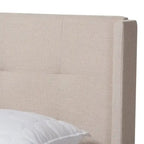 Lit contemporain en tissu capitonné par Baxton Studio