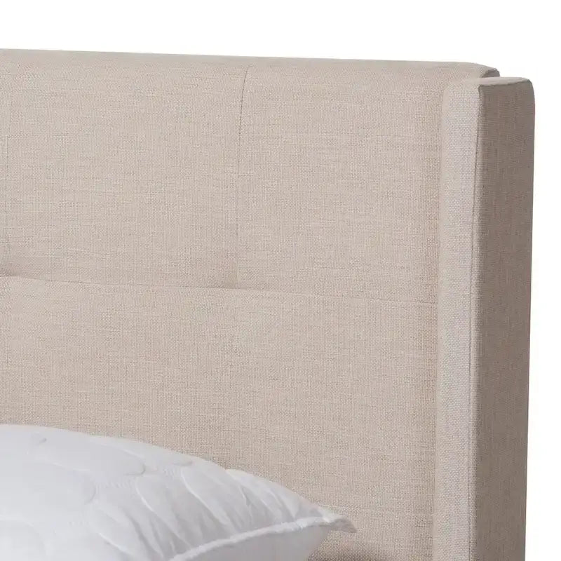 Lit contemporain en tissu capitonné par Baxton Studio
