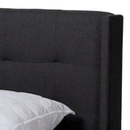 Lit contemporain en tissu capitonné par Baxton Studio