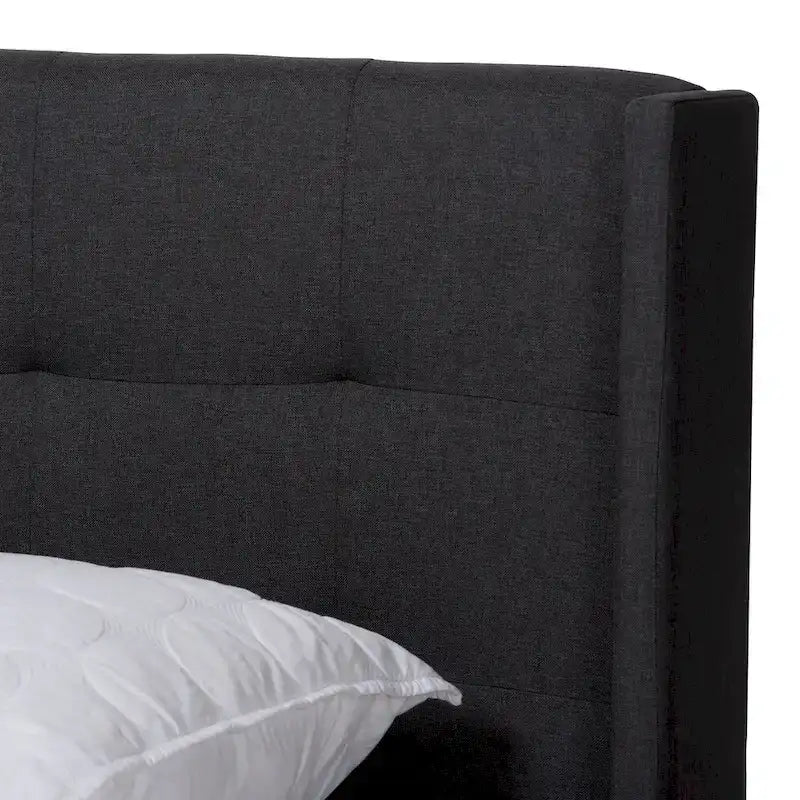 Lit contemporain en tissu capitonné par Baxton Studio