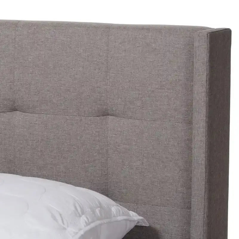 Lit contemporain en tissu capitonné par Baxton Studio