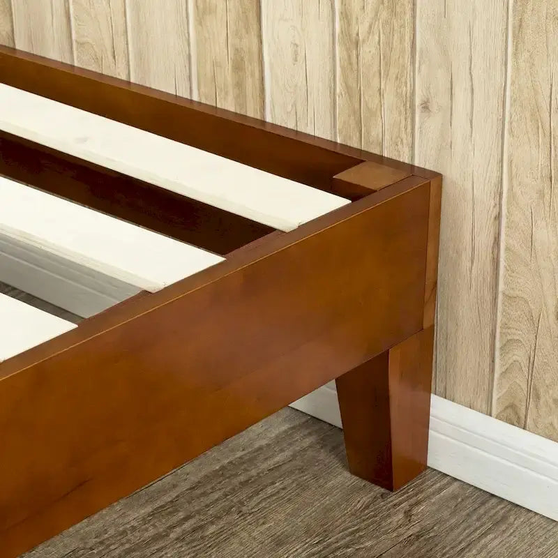 Lit plateforme de luxe en bois de 12 pouces, format double