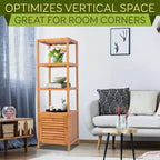 Meuble de Rangement à 5 Niveaux en Bambou SereneLife - SLHFTR40
